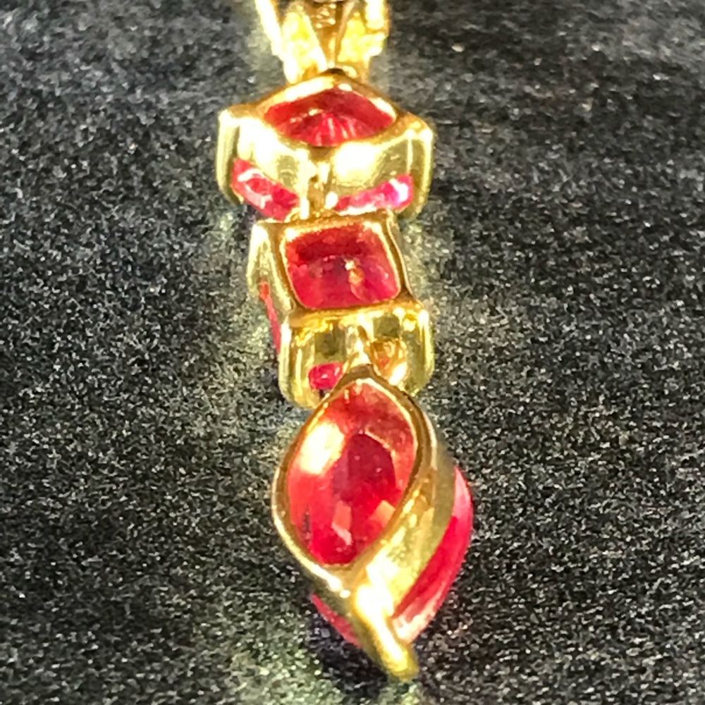 👉NEW👈 African Rubies Drop Necklace - Picture 5 of 7